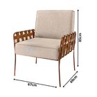 Poltrona Betin - Bege E Marrom