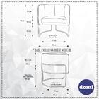 Poltrona Betina Base Aço Preto Viscolinho Off White