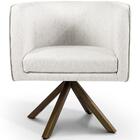 Poltrona Betina Base Giratória Giromad Viscolinho Off White