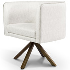 Poltrona Betina Base Giratória Giromad Viscolinho Off White