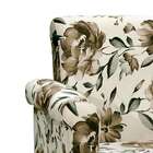 Poltrona Betina Bege Floral Marrom