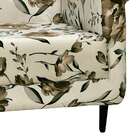 Poltrona Betina Bege Floral Marrom