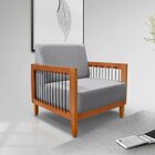 Poltrona Bex Corda Náutica Linho Cinza