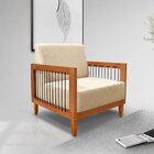 Poltrona Bex Corda Náutica Linho Dourado