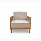 Poltrona Bex Corda Náutica Linho Rústico Areia