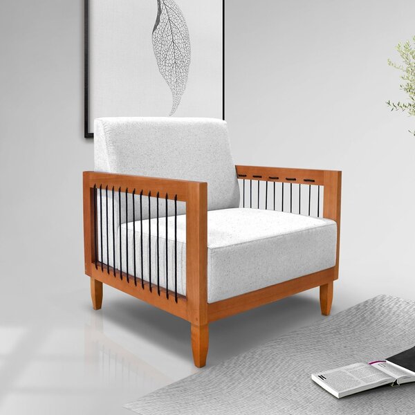 Poltrona Bex Corda Náutica Linho Rústico Zinza Claro