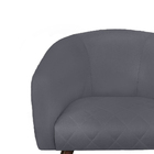 Poltrona Bianca Com Tressê Suede Pés Palito Castanho C05 - D'