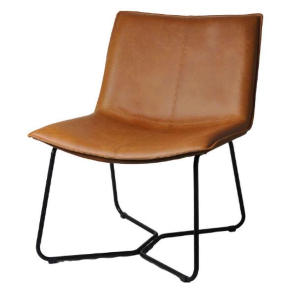 Poltrona Bibiana Rivatti Revestida Em Poliuretano (pu) Carame