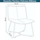 Poltrona Bibiana Rivatti Revestida Em Poliuretano (pu) Carame