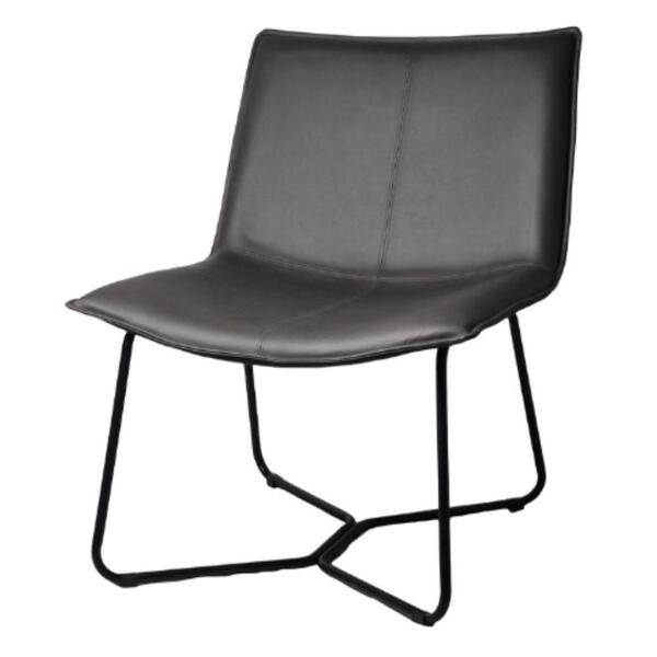 Poltrona Bibiana Rivatti Revestida Em Poliuretano (pu) Cinza