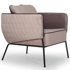 Poltrona Blenda Base Fixa Veludo Rose