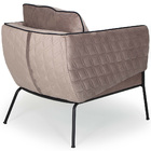 Poltrona Blenda Base Fixa Veludo Rose