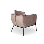 Poltrona Blenda Veludo Rosê