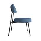 Poltrona Bock Linho Azul E Preta