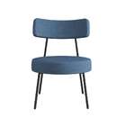 Poltrona Bock Linho Azul E Preta