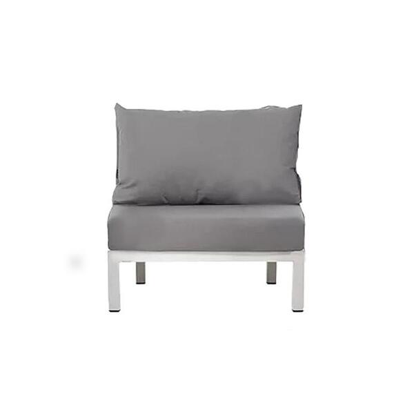 Poltrona Bogarim Sem Braços De Alumínio Jardim Piscina Sala