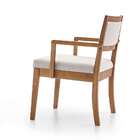 Poltrona Bonina Linho Creme E Imbuia