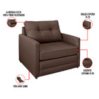 Poltrona Boston Veludo Marrom Pés Plástico Preto - D'rossi