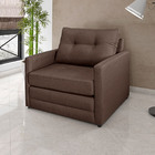 Poltrona Boston Veludo Marrom Pés Plástico Preto - D'rossi