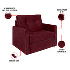 Poltrona Boston Veludo Pés Plástico Preto - D'rossi - Vinho