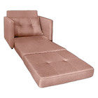 Poltrona Boston Veludo Rosê Pés Plástico Preto - D'rossi