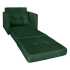 Poltrona Boston Veludo Verde Militar Pés Plástico Preto - D'r