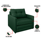 Poltrona Boston Veludo Verde Militar Pés Plástico Preto - D'r