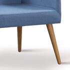 Poltrona Botonê Base Palito Chaplin Daf Mobiliário Azul Jeans