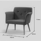 Poltrona Botonê Base Palito Chaplin Daf Mobiliário Cinza