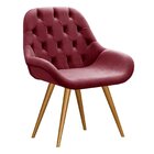 Poltrona Botonê Pé Palito Cadeira Decorativa Sala, Escritório