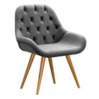 Poltrona Botonê Pé Palito Cadeira Decorativa Sala, Escritório