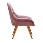 Poltrona Botonê Pé Palito Cadeira Decorativa Sala, Escritório