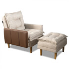 Poltrona Boutique Konforto Veneza Reclinável Com Puff