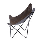 Poltrona Boxbit Butterfly Retro Marrom Base Metal Pintura Pre