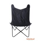 Poltrona Boxbit Butterfly Retro Marrom Base Metal Pintura Pre