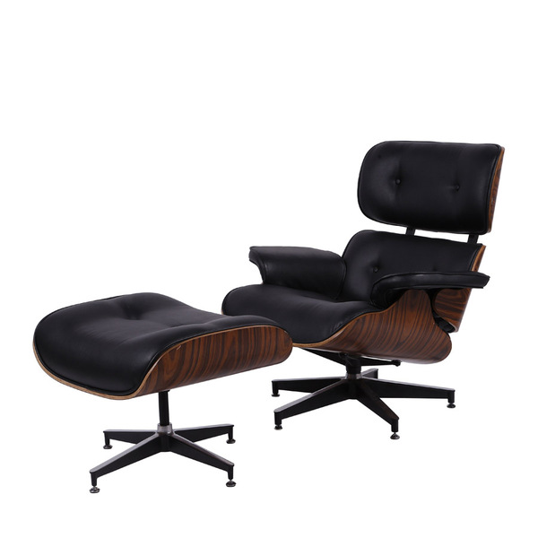 Poltrona Boxbit Eames Preta Com Puff Boxbit