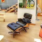 Poltrona Boxbit Eames Preta Com Puff Boxbit