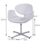 Poltrona Boxbit Tulipa Estofada Branca