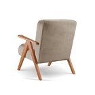 Poltrona Braço De Madeira Laguna Bege