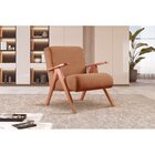 Poltrona Braço De Madeira Laguna Laranja