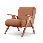 Poltrona Braço De Madeira Laguna Laranja