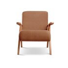 Poltrona Braço De Madeira Laguna Laranja