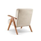 Poltrona Braço De Madeira Laguna Nude