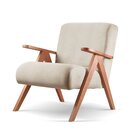 Poltrona Braço De Madeira Laguna Nude