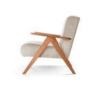 Poltrona Braço De Madeira Laguna Nude