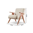 Poltrona Braço De Madeira Laguna Nude