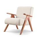 Poltrona Braço De Madeira Laguna Nude