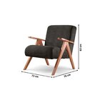 Poltrona Braço De Madeira Laguna Preto