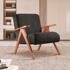 Poltrona Braço De Madeira Laguna Preto