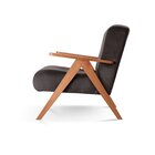 Poltrona Braço De Madeira Laguna Preto